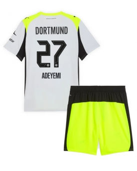 Billige Fotballdrakt Borussia Dortmund Karim Adeyemi #27 Replika Bortedraktsett Barn 2025-26 Kortermet (med bukser)